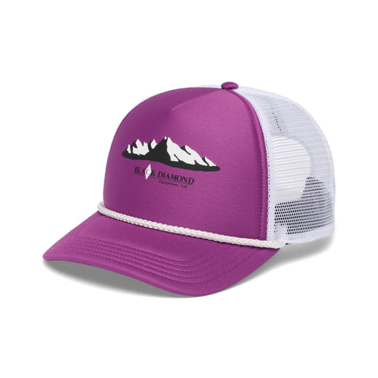Gorra Trucker Flat Bill (Morado Pitón - Blanco)